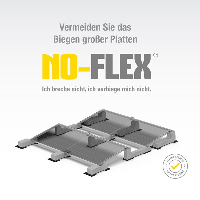 Mit No-Flex von Sun Ballast steigt der widerstand grossformatiger module um +46%: die testergebnisse