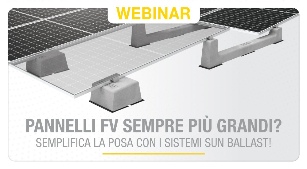 Pannelli sempre più grandi? Semplifica la posa con i sistemi Sun Ballast!