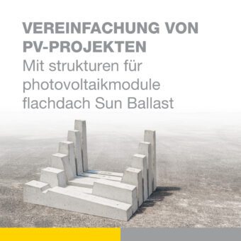 Vereinfachung von PV-projekten mit strukturen für photovoltaikmodule flachdach Sun Ballast