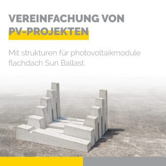 Vereinfachung von PV-projekten mit strukturen für photovoltaikmodule flachdach Sun Ballast