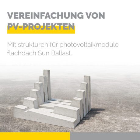 Vereinfachung von PV-projekten mit strukturen für photovoltaikmodule flachdach Sun Ballast