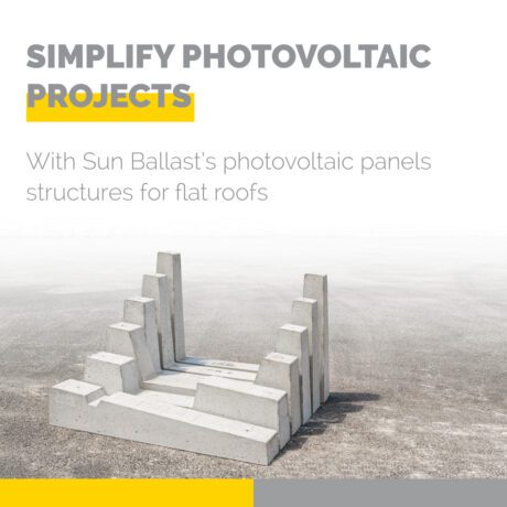 Simplify PV projects with Sun Ballast’s PV panels structures for flat roofs