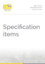 Specifications item Standard System